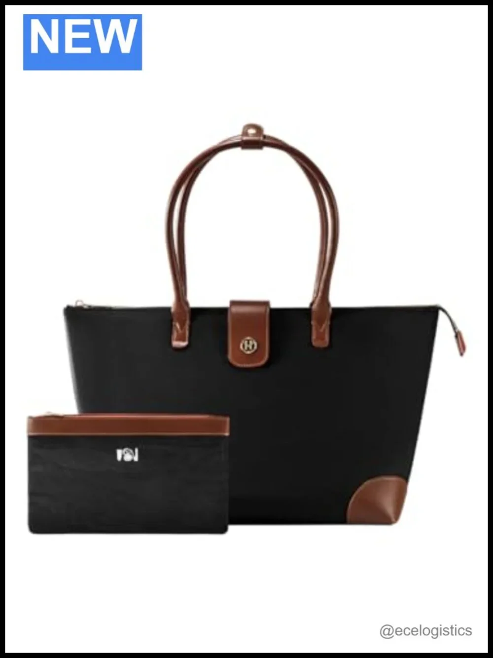 Laptop Tote Handbag Shoulder Bag with Zipper Closure